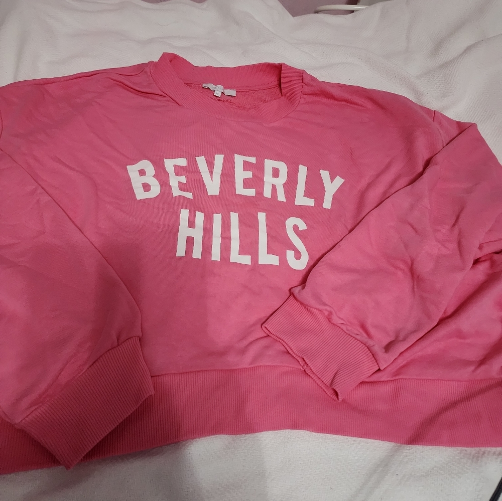 Pink cropped sweatshirt